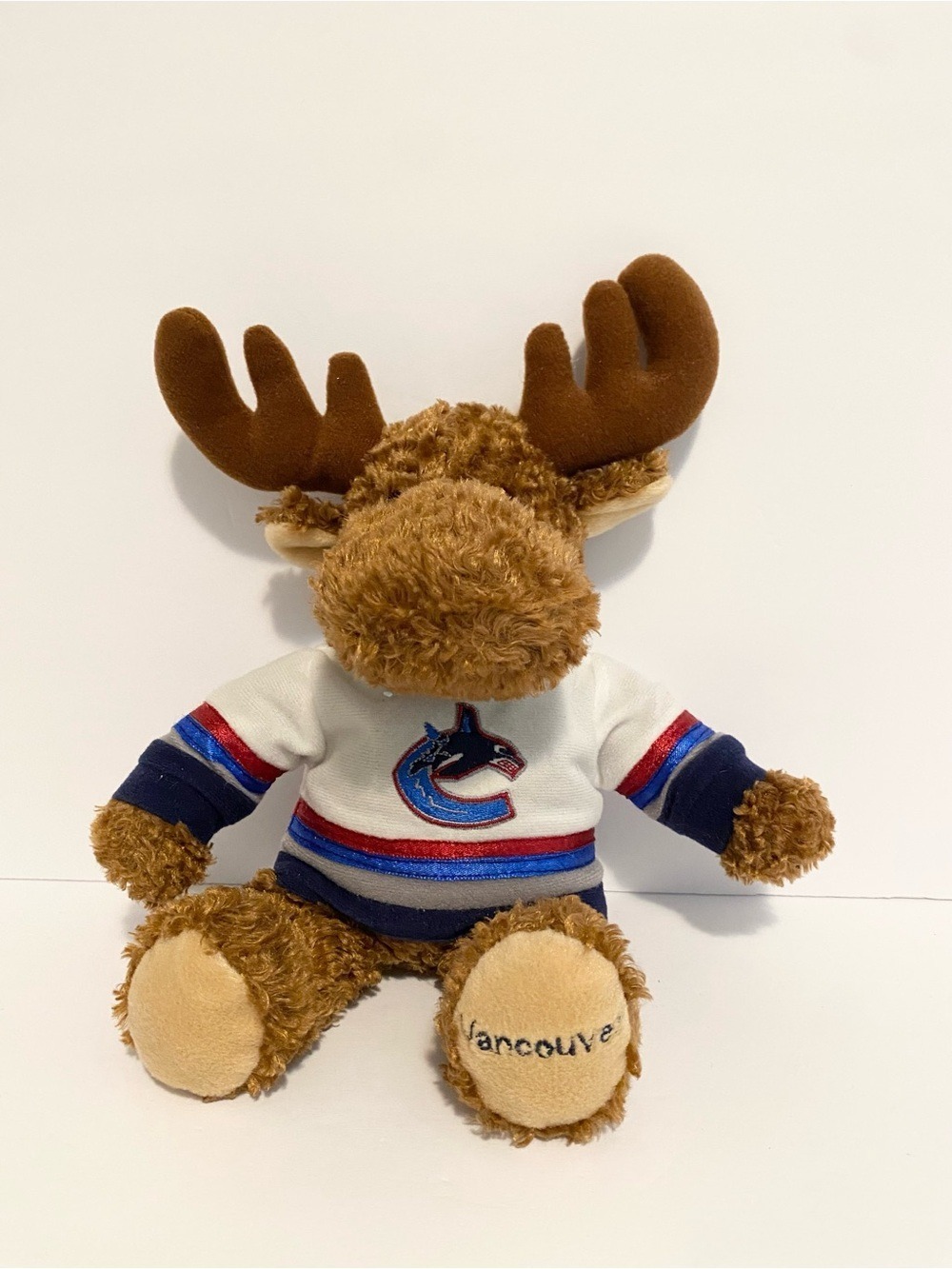 NHL Vancouver Canucks Moose Jersey Plush 10” Stuffed Animal Toy Hockey Vintage